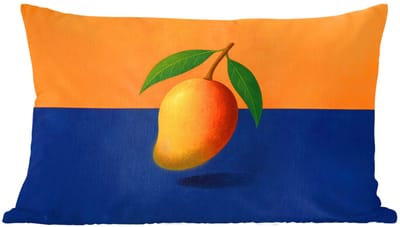 Sierkussens - Kussentjes Woonkamer - 60x40 cm - Mango - Vlakken - Bladeren - Oranje