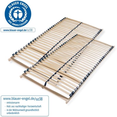 lattenbodem 180x200 (2x 90x200) - beukenhouten - Sleepneo - 7 zones - bedbodem
