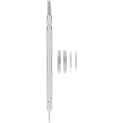 Outils de retrait de barrettes de montre, de maillons et de goupilles avec têtes de rechange, accessoire de réparation de montre white