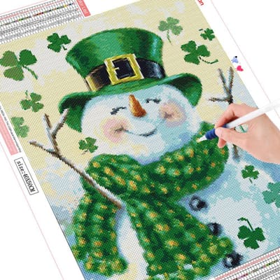 5D DIY diamant borduurwerk sneeuwpop diamant schilderij winter kruissteek 20X30CM gray