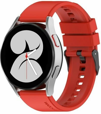 By Qubix - Geschikt voor Garmin bandje - Geschikt voor Garmin Vivomove 3 / HR / Luxe / Sport / Style / Trend - Siliconen gesp bandje - Rood - Smartwatch bandje 20mm