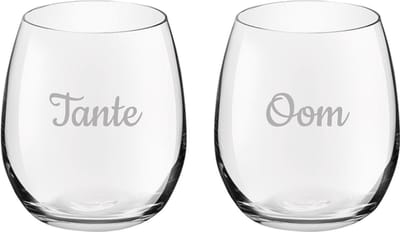 Gegraveerde Drinkglas 39cl Tante & Oom