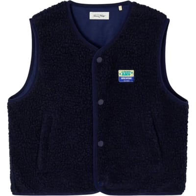 Mouwloze ruime fleece kind American Vintage