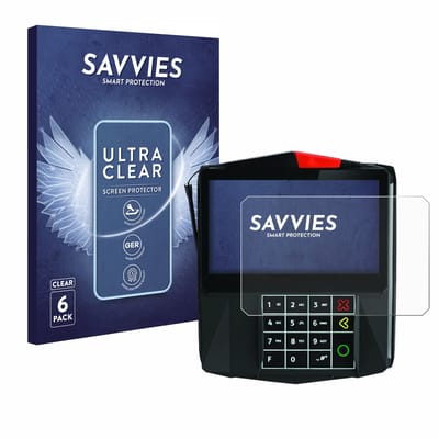 Savvies - Screenprotector voor ingenico Lane/7000 - Folie Beschermfolie transparant 6 Stuks
