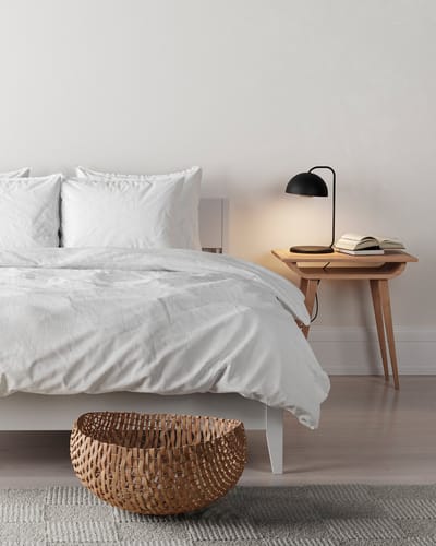 Mistral Home - DEKBEDOVERTREK - gewassen katoen - 140 x 200 cm + 65 x 65 cm - eenpersoons - bicolor - wit