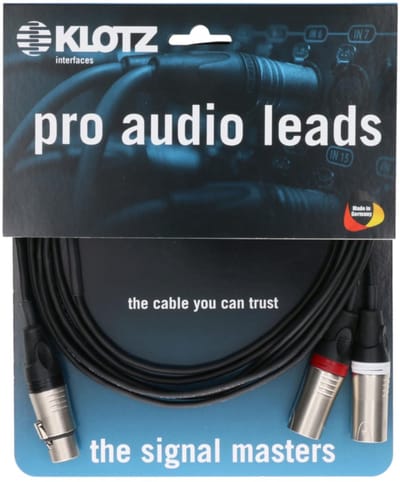 Klotz SMY414K-030 Stereo Microfoon Y-kabel 3 m - Audio kabel