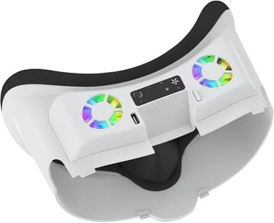 VR Headset Ventilator - Gezichtsbedekking Koeler - VR Gaming - RGB Verlichting - Voor Meta Quest 3 - Wit