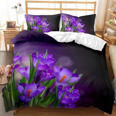 Planten Bloemen Zonnebloem Beddengoed Eenpersoons Tweepersoons Volledig Kingsize Bedlinnen Winter Dekbedovertrekset Bedkleding Groen Bedset Queensize EU single(135x200cm)
