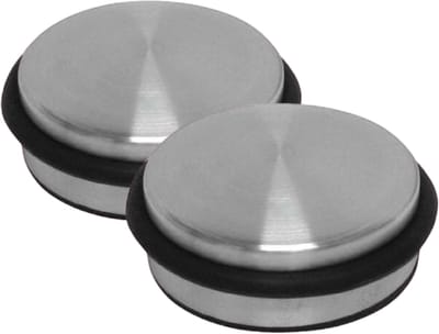 NORDIX Premium Deurstopper - Deurstoppers voor Binnen - Deurstop - Deurbuffer - Set van 2 Stuks - 10.5x4.5cm - RVS - ACERO