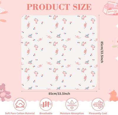 Babydeken Katoen - Omslagdoek Wiegbekleding - Lente Zomer - Ademend Materiaal - 85 x 85 cm - Trojaans Paard