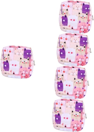 Opbergzakjes - Maandverband tasjes - Persoonlijke Hygiëne - Fijne Afwerking - 5 Stuks - Diverse kleuren