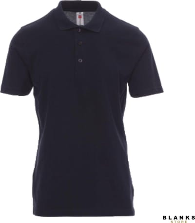 Payper Rome: Katoenen Piquet Polo Shirt Heren met Korte Mouwen en Parelmoer Knopen - Marine Blauw - XL