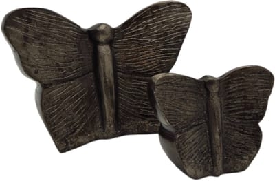 Urnenspecialist® - Vlinder urn - Butterfly Urn - Maat L - 14x8x5cm - Grijs - Night Black - Antraciet - 75ML
