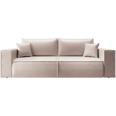 3-zitsslaapbank Calum lederlook met opbergruimte | NADUVI Collection