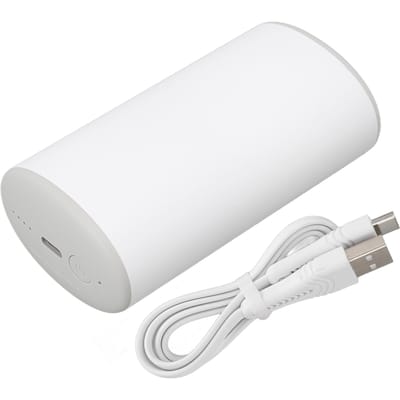 6000mAh Mini Handwarmer Twee Snelheden Dubbele Bescherming USB Opladen Zakverwarmer voor Winter Buiten wit