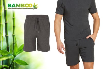 Bamboe Pyjama Short Heren - Antraciet - Maat M - Korte Pyamabroek Heren - Pyama Heren Volwassenen