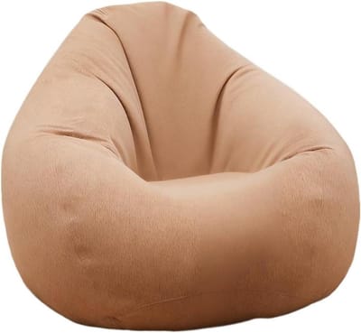 Zitzak Hoes - Luie Stoel Cover - Opbergen Speelgoed - Ultra Zacht Katoen - 90x110cm - Khaki