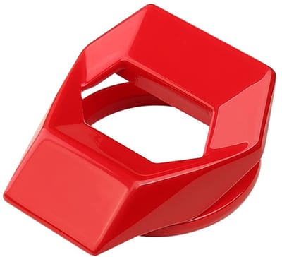 Dailygoods- Startknop Universele Maat - Aluminiumlegering - Anti-Kras Beschermkap - Decoratieve Afdekking - Rood - Geschikt voor 95% van de Auto's - Startknopcover