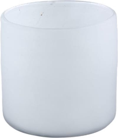 PTMD Windlicht Kamea - 12x12x12 cm - Glas - Wit