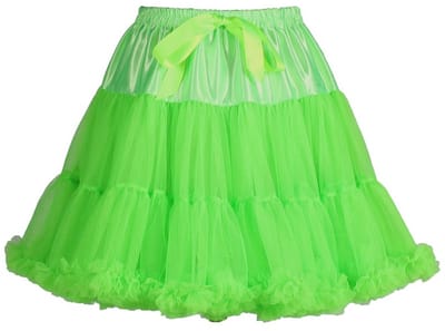 Petticoat Cabaret - met Strik - Neon Groen - Carnavalskleding - Volwassenen - Dames - One Size