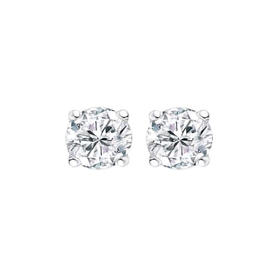 New Bling 9NB-1321 Zilveren Oorbellen met Zirkonia - Oorknopjes - Zirkonia - 5mm - Rhodium - Zilver