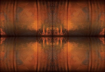 Fotobehang Abstract Art Orange Brown | XL - 208cm x 146cm | 130g/m2 Vlies