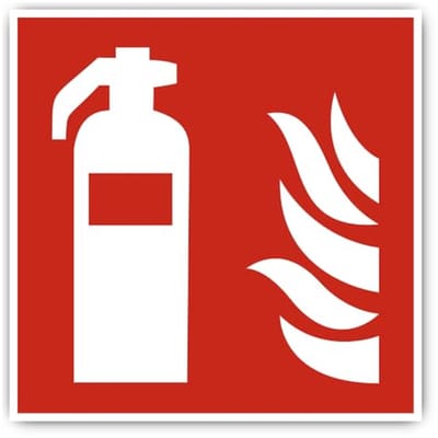 Veiligheidsstickers voor brandblusser - DIN EN ISO 7010 / ASR A1.3 - 20 cm, 1 stuk