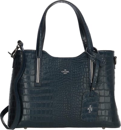 Charm London Elisa Shopper - 100% Leer - Leren Tas - Blauw