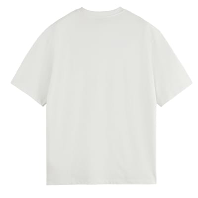 Scotch & Soda Core - 3 Crosses Loose Fit Pocket T-shirt White Maat: L | Basic T-Shirts Outlet | Heren | Wit