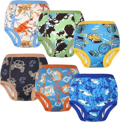 Potty Training Ondergoed - Oefenbroekjes - Zindelijkheidstraining - Voelt Nat - 6 Stuks - Dierenprint
