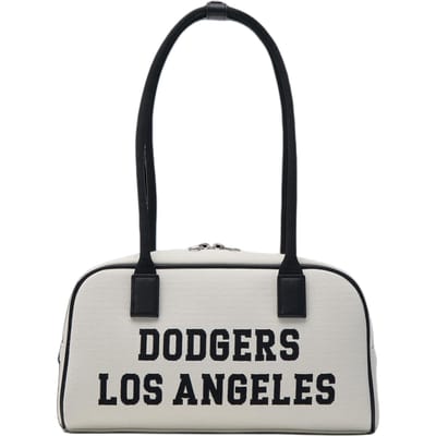 MLB College Stijl Letter Logo Casual Veelzijdige Schoudertas Unisex Schoudertas Crème-Wit 3ABQL014N-07CRM Cream White