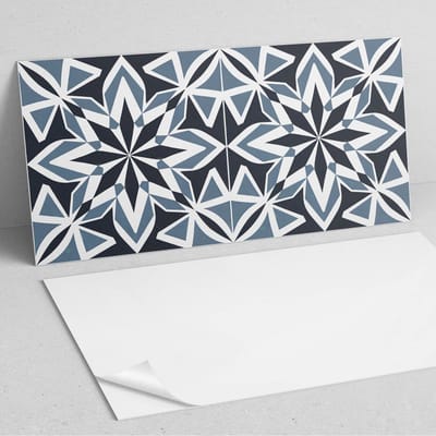 Coloray Wandpanelen Zelfklevend - Geometrie in symmetrie PVC Wandpaneel - 100 cm x 50 cm - Zwart Wandbekleding Zelfklevend - 1 stuk - Mozaïeken Wandpanelen Zelfklevend - Wandbord Keuken - Wandpaneel Badkamer