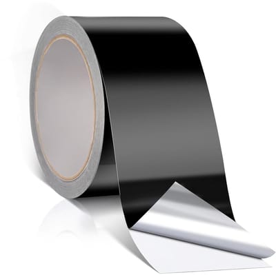 Zwarte Aluminium Tape 5cm x 20m voor Hoge Temperatuur, Waterdichte Isolatie en Elektronica Toepassingen, Ideaal voor Kabels en DIY Projecten