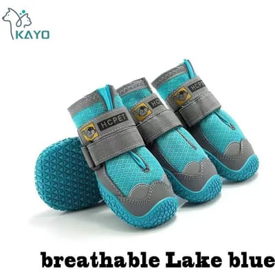 4 Stuks/Set Hondenschoenen voor Grote Honden Ademend Professioneel Outdoor Hondenschoenen Antislip Duurzame Huisdierschoenen voor Wandelen Rubberen Zool 2