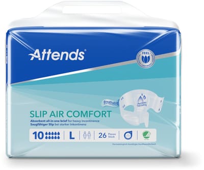 Attends Slip Air Comfort 10 Large - 1 paquet de 26 protections
