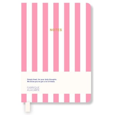 A-journal fabrique notitieboekje a7, stripes pink