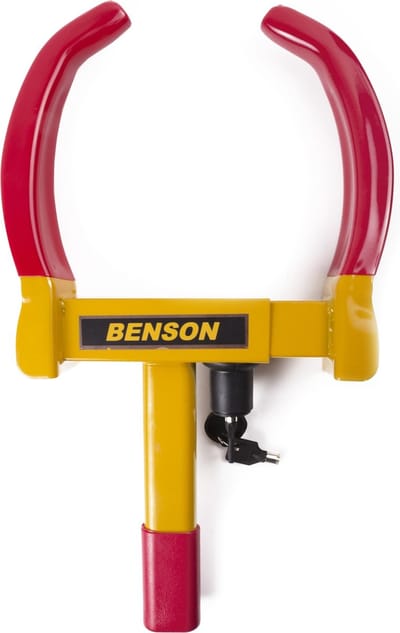 Benson Wielklem - universeel - incl. 2 sleutels - metaal - voor auto/caravan/aanhanger
