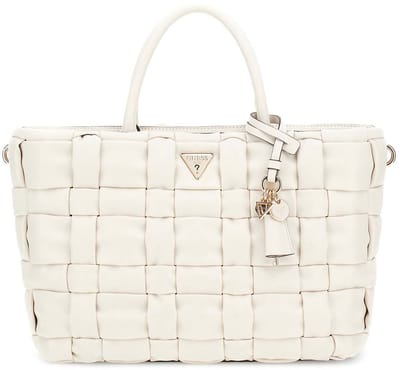 GUESS handtas schoudertas Marion Satchel Bone crème