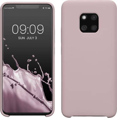 kwmobile telefoonhoesje geschikt voor Huawei Mate 20 Pro - Hoesje met siliconen coating - Smartphone case in licht oudroze