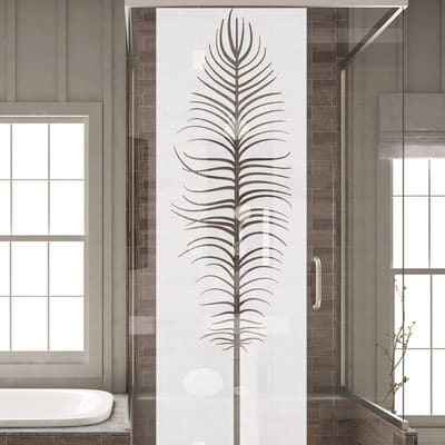 Privacy raamfolie - Feather - Zelfklevende raamfolie voor ramen en douchedeuren - 120x35cm
