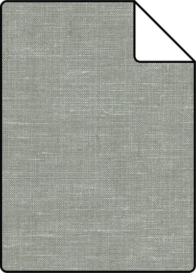 Proefstaal Origin Wallcoverings behang linnenstructuur vergrijsd groen - 26,5 x 21 cm - 347634-S