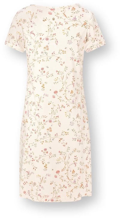 Pip Studio - Daisy Nachthemd Lange Mouw Dames - Loungewear - Little Delhi - Gebroken wit - XL