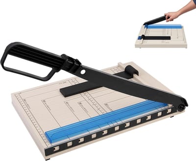 Allecto - Papiersnijder - Papiertrimmer - Veiligheidsbeschermer - Met Safety Guard - Efficiënt snijden - 12 vellen - Geschikt voor karton en vinyl