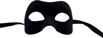 Handgemaakt zwart masker mannen - Venetiaans masker heren zwart fluweel - Gala masker zwart