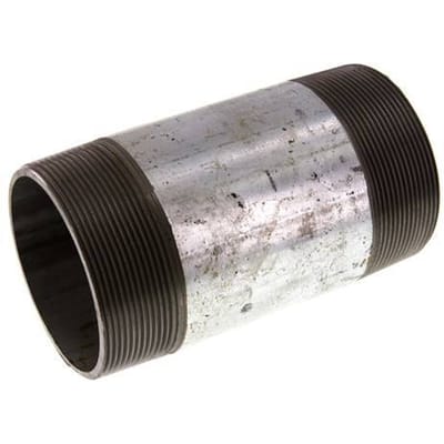 R 3'' Verzinkt Stalen Dubbele Pijpnippel 50 Bar DIN 2982 - 150mm - FL2S-M-EZ-300R-150L