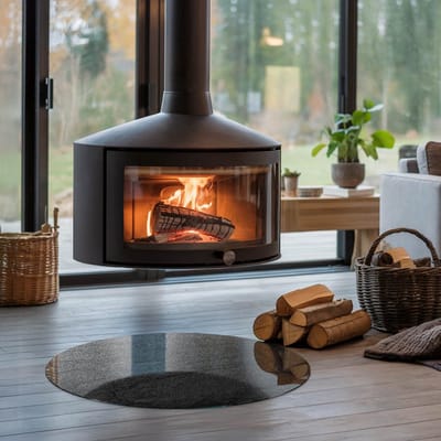 Coloray Vloerplaat Houtkachel - Plaat onder Houtkachel - 70 cm x 70 cm - Kachel Onderplaat - Zwart Vloerplaat Kachel - Vloerplaat Voor Kachel - Onderplaat Kachel - Houtkachel Vloerplaat - Plaat Kachel