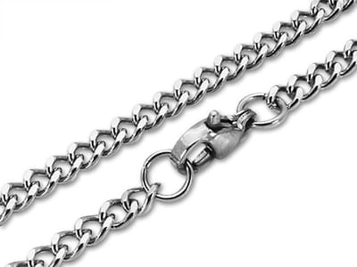 Amanto Ketting Basten - 316L Staal - Gourmetten Schakel - 3mm - 46cm
