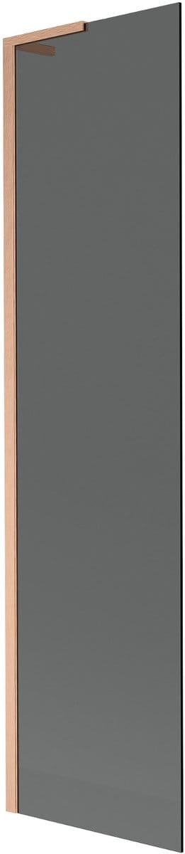 Mexen Next L badwand 1-deurs 50 x 150 , grafiet, geborsteld koper - 895-050-000-03-40-65