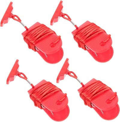Loopband Beveiliging - Noodstop Sleutel - Veilig Trainen - Magnetische Bevestiging - 4 Stuks - Rood