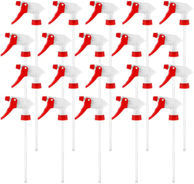 Dailygoods- Spuitmond Set van 30 - Spuitmondjes 28/400 - Universele Spuitkop Rood - Verstelbare Spuitmond - 22 cm Tube - Robuust PP Kunststof